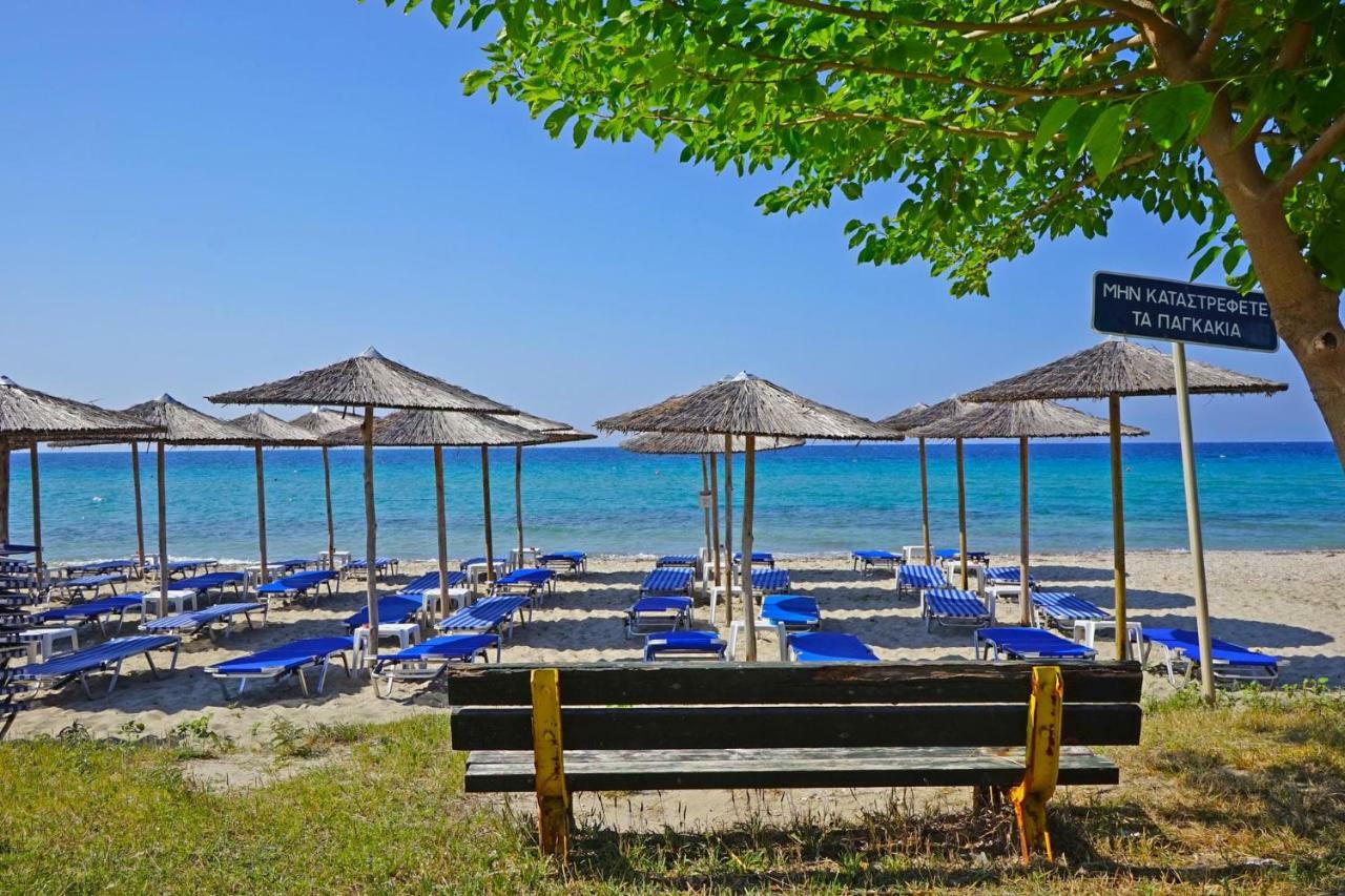 Villa Fofo - Beautiful Sea Front Villa With 650M2 Garden Nea Kallikrateia Kültér fotó